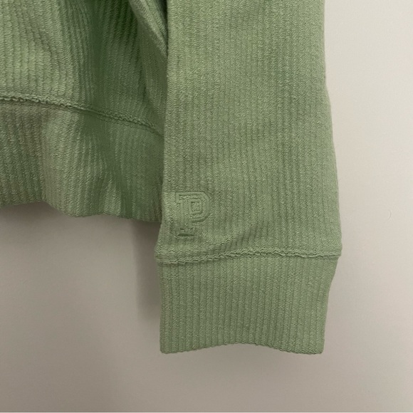 NWT VS Pink Heavyweight Rib Crew Sweatshirt - Lime Green - Picture 7 of 9